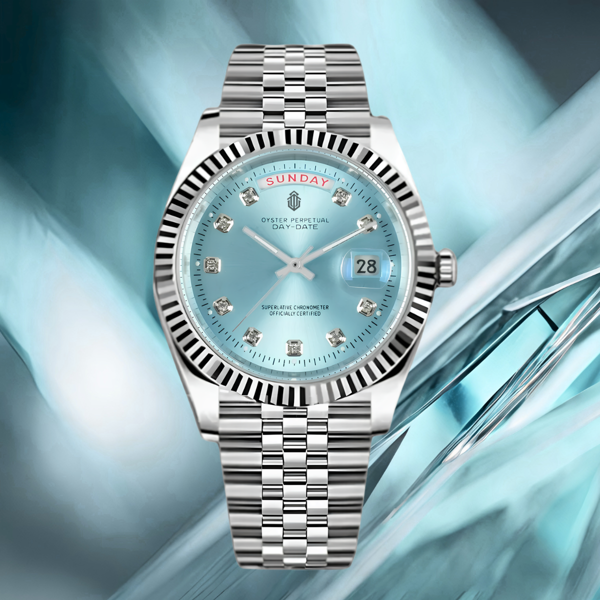 NeoLux Day-Date Sky Blue Gem