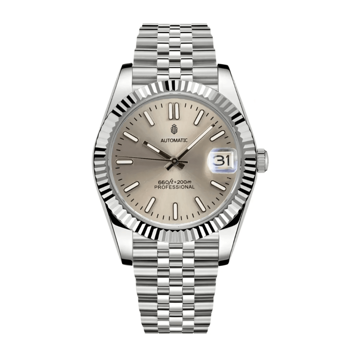 NeoLux Datejust Silver Beige