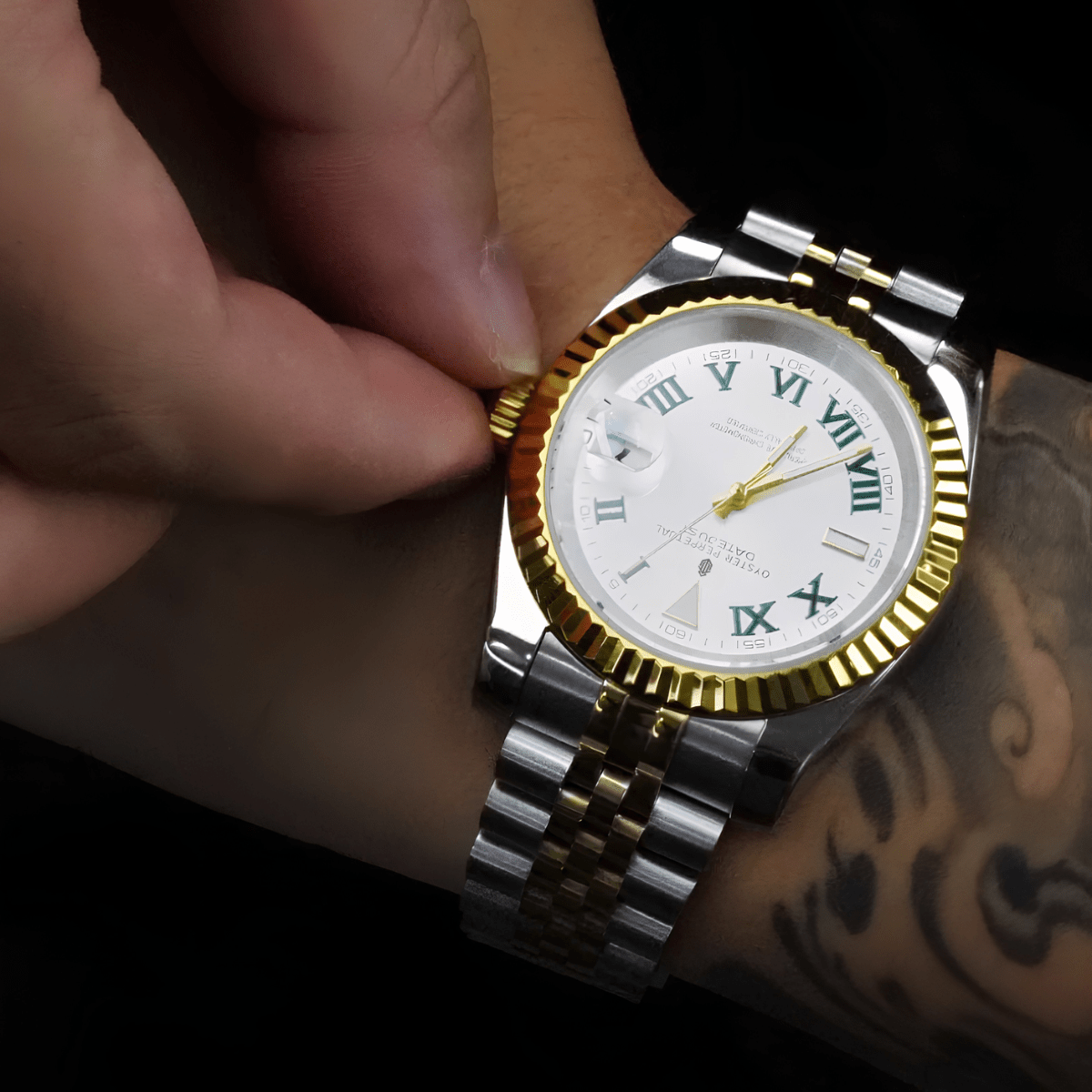 NeoLux Datejust Wimbledon Two - Tone Gold
