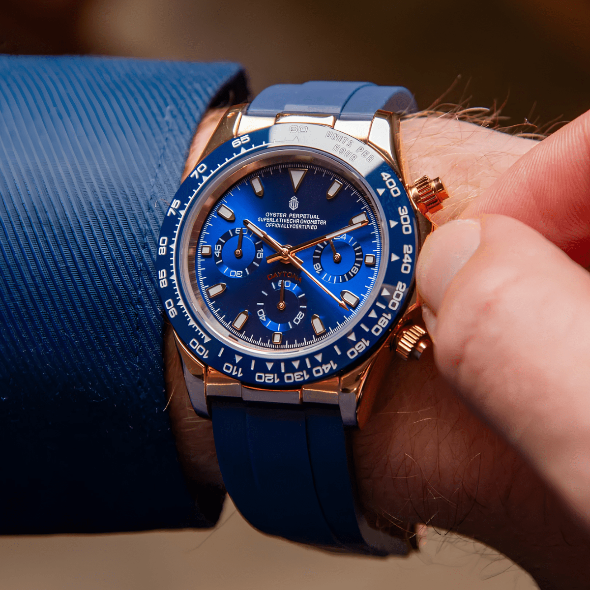NeoLux Daytona Rose Gold Blue