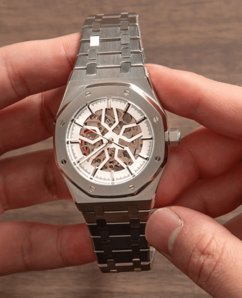 NeoLux Royal Oak Skeleton White