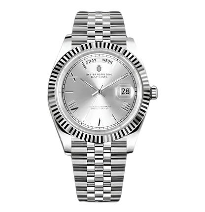 NeoLux Day-Date Silver Roman