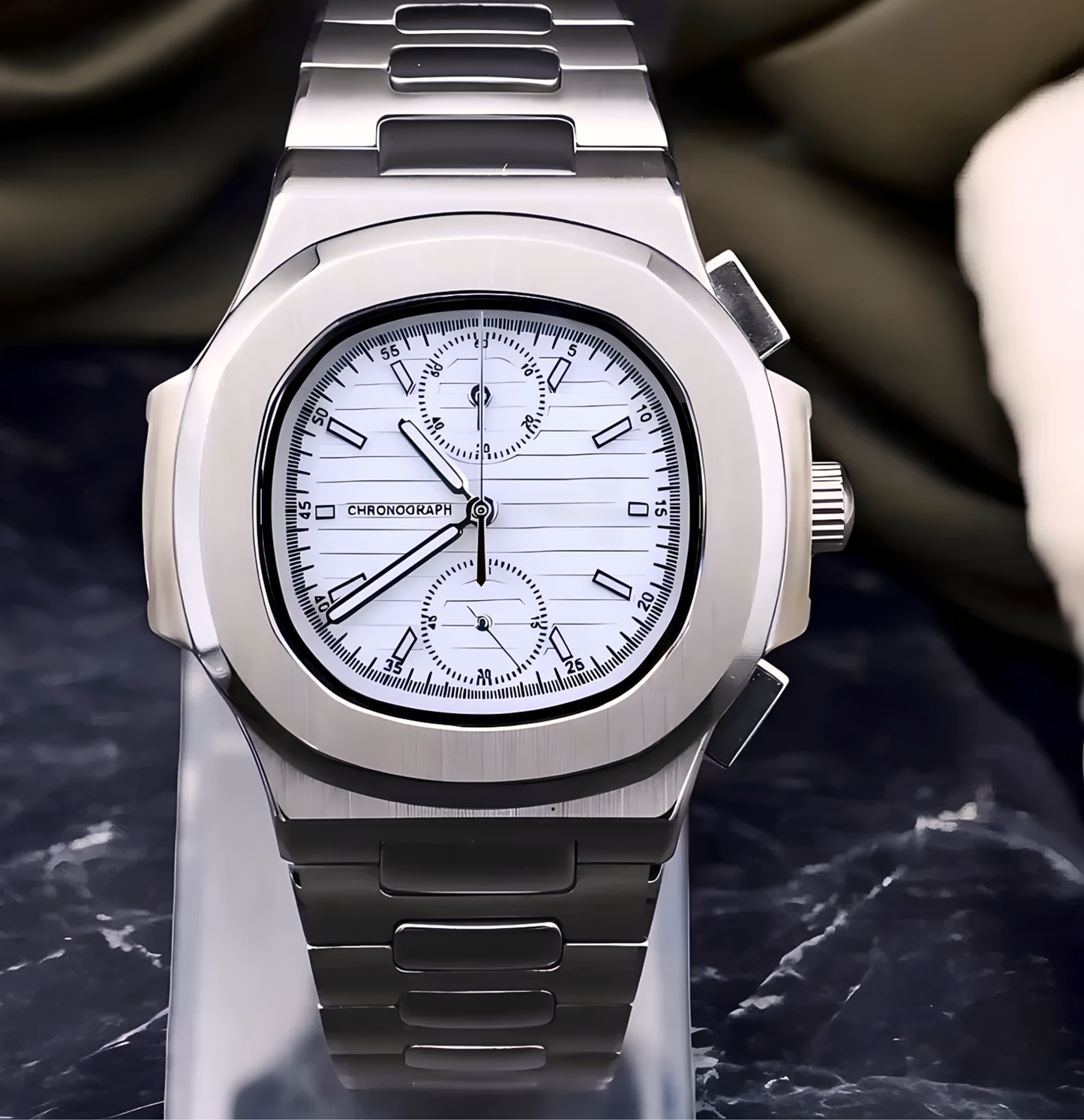 NeoLux Nautilus Chronograph White