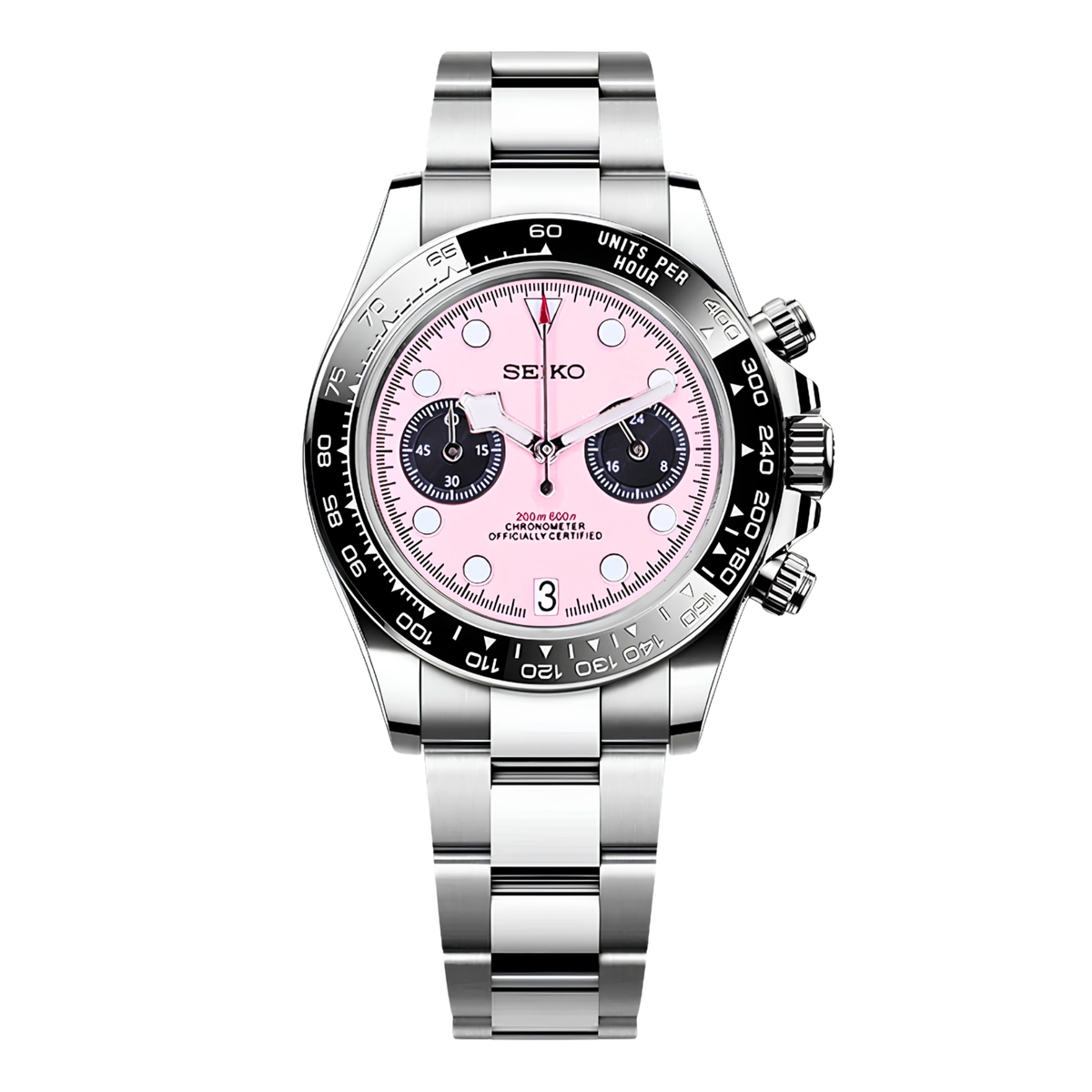 NeoLux Black Bay Chrono Pink