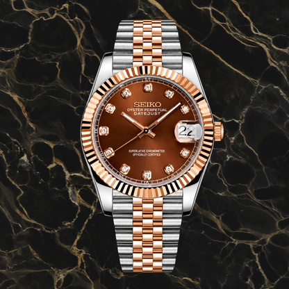 NeoLux Datejust Twotone Chocolate Gem