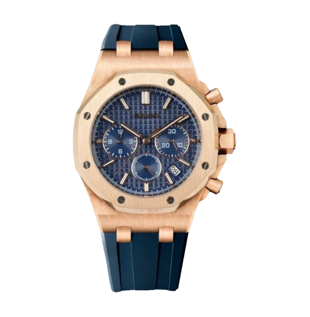 NeoLux Royal Oak Blue Gold Chronograph
