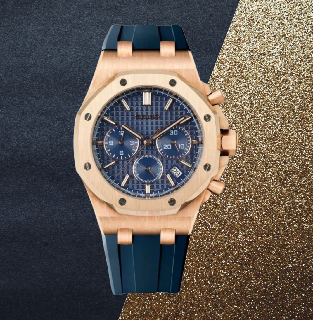 NeoLux Royal Oak Blue Gold Chronograph