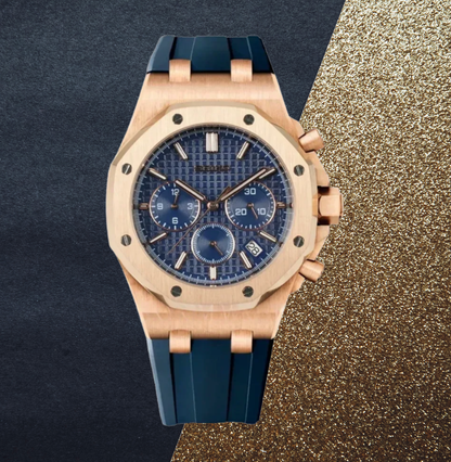 NeoLux Royal Oak Blue Gold Chronograph