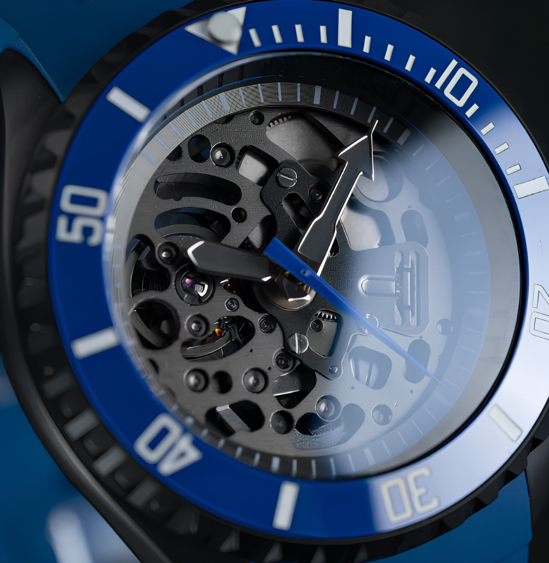 NeoLux SKX007 Skeleton Blue
