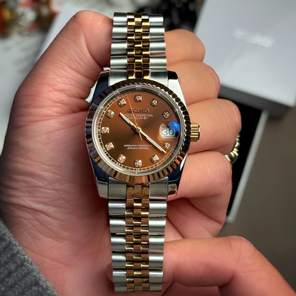 NeoLux Datejust Twotone Chocolate Gem