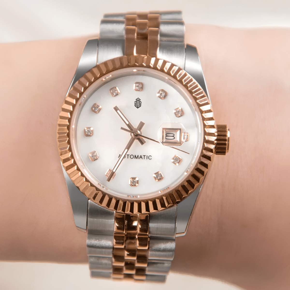 NeoLux Datejust Lady Two - tone Pearl Diamond