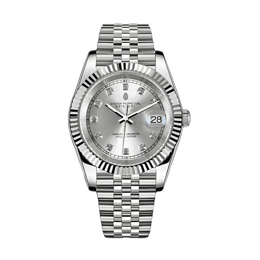 NeoLux Datejust Silver Diamond