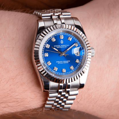 NeoLux Datejust Silver Gem Ocean