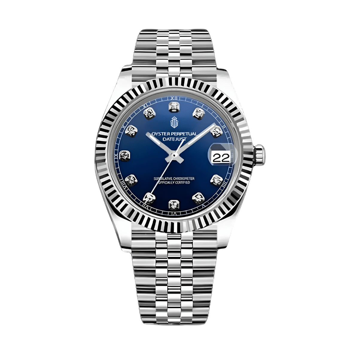 NeoLux Datejust Silver Gem Ocean