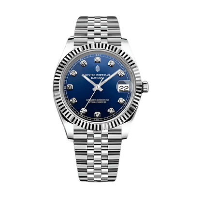 NeoLux Datejust Silver Gem Ocean