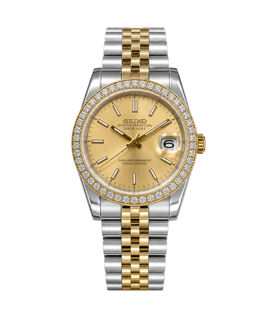 Neolux Datejust Twotone Gem Gold