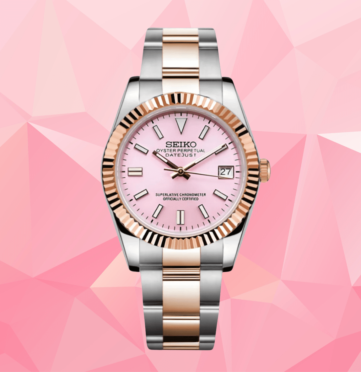 NeoLux Datejust Twotone Pink