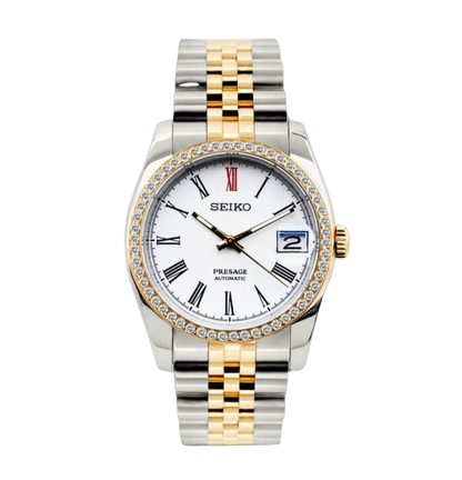 NeoLux Datejust Twotone White Presage Diamond