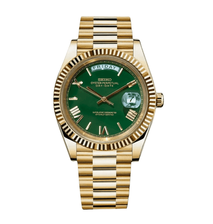 NeoLux Day-Date Gold Roman Green