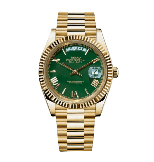 NeoLux Day-Date Gold Roman Green