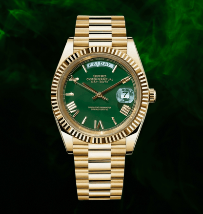 NeoLux Day-Date Gold Roman Green