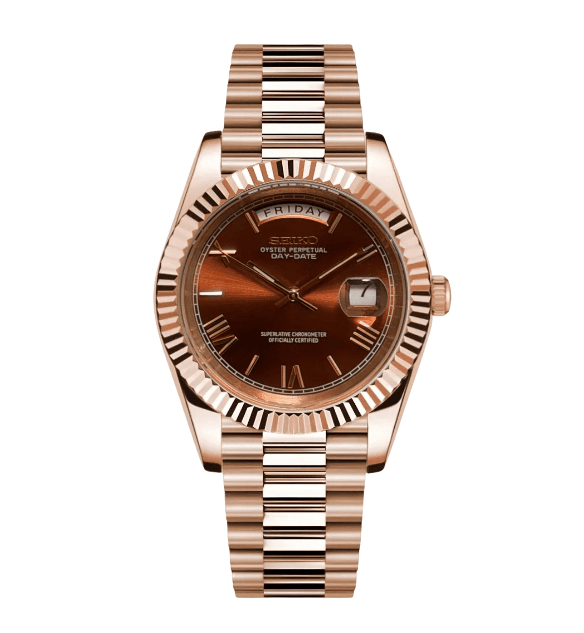 NeoLux Day-Date RG Roman Chocolate