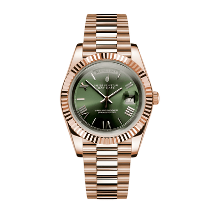 NeoLux Day-Date Rose Gold Green