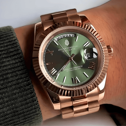 NeoLux Day-Date Rose Gold Green