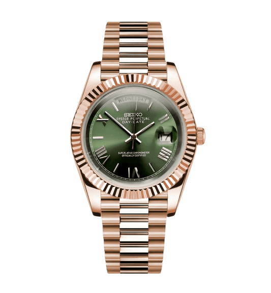 NeoLux Day-Date Rose Gold Green