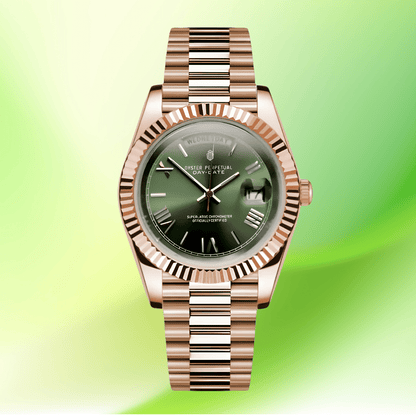 NeoLux Day-Date Rose Gold Green
