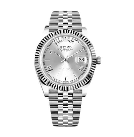 NeoLux Day-Date Silver Roman