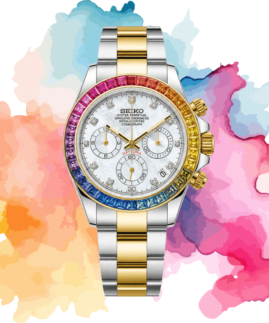 NeoLux Daytona Rainbow Twotone Gem White