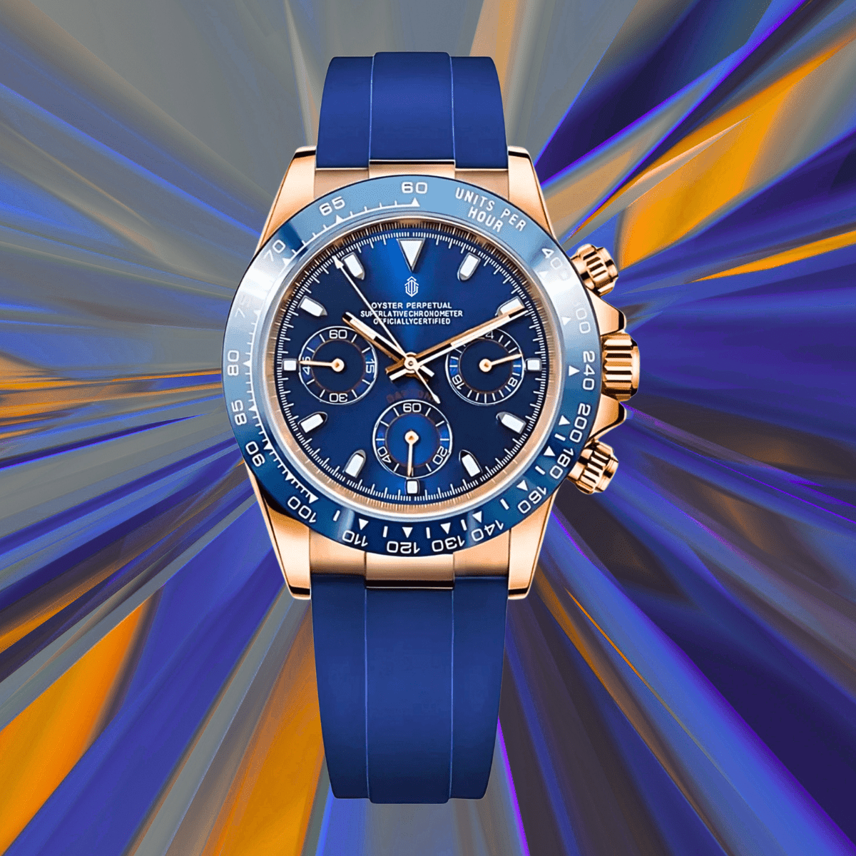 NeoLux Daytona Rose Gold Blue
