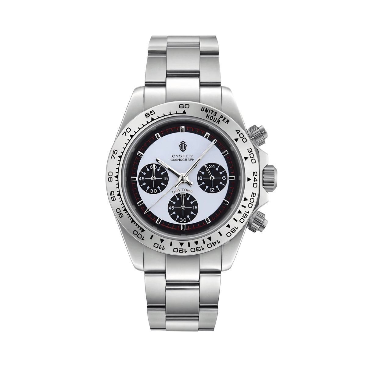 NeoLux Daytona Silver Ceramic Panda