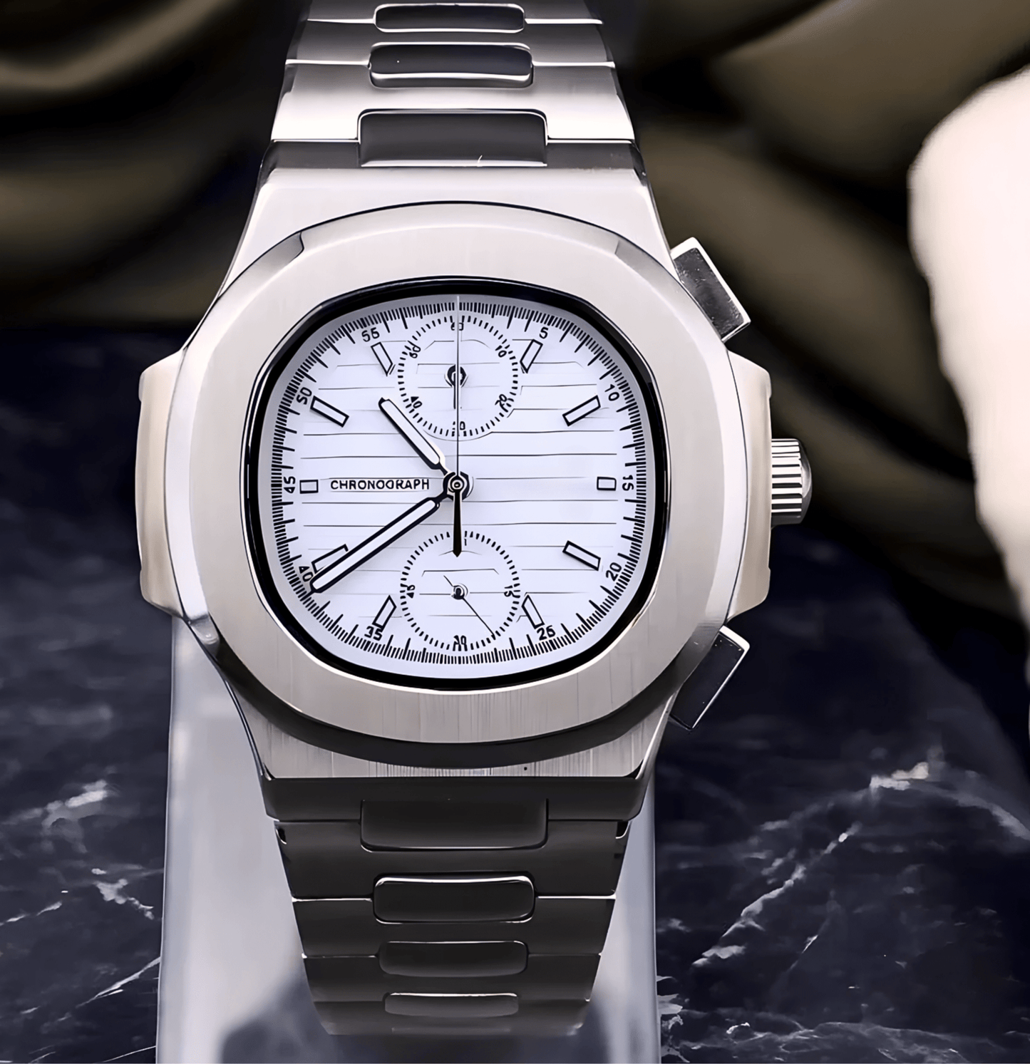 NeoLux Nautilus Chronograph White