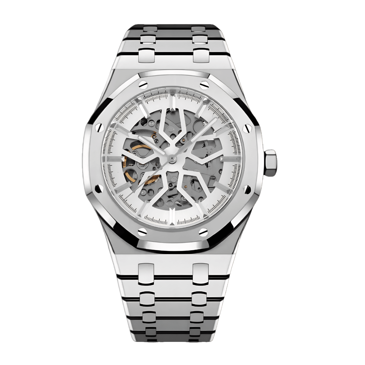 NeoLux Royal Oak Skeleton White