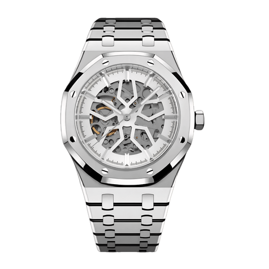 NeoLux Royal Oak Skeleton White
