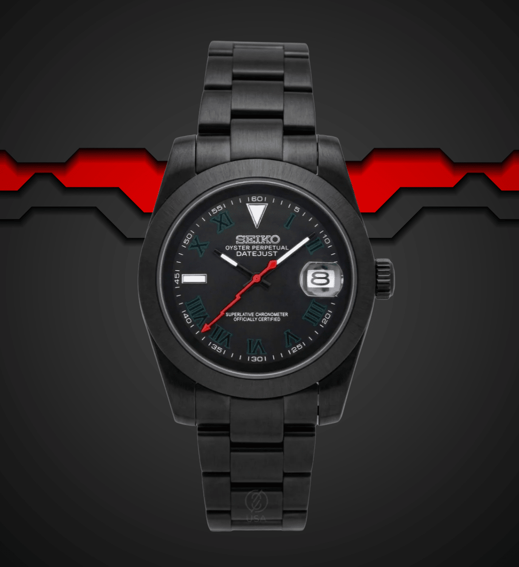 NeoLux Datejust Black Red Lightning