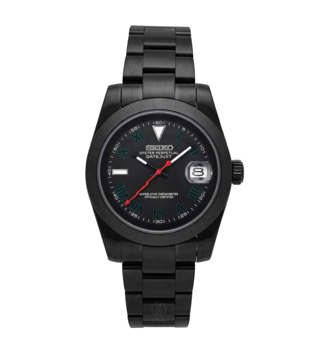 NeoLux Datejust Black Red Lightning