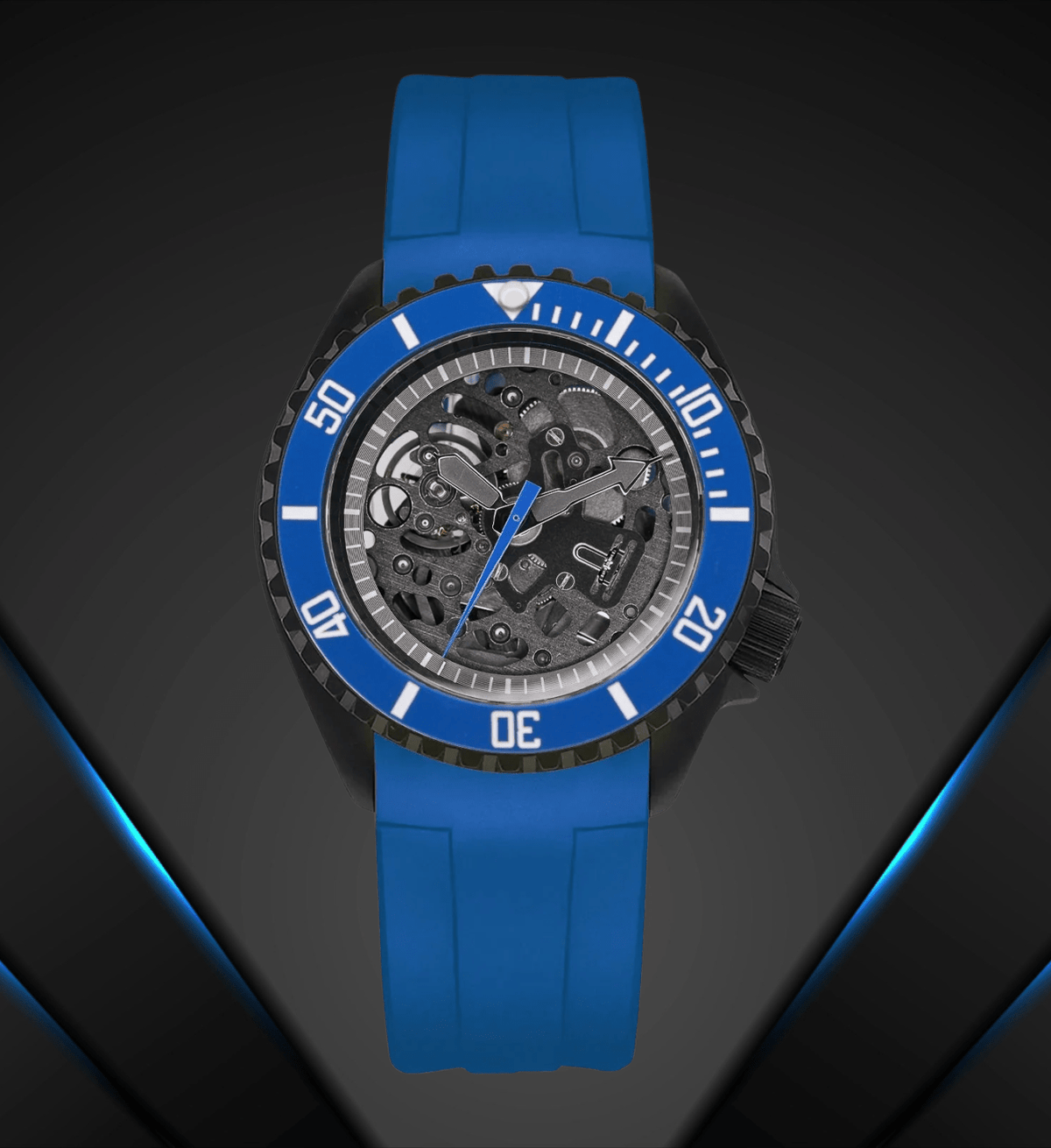 NeoLux SKX007 Skeleton Blue